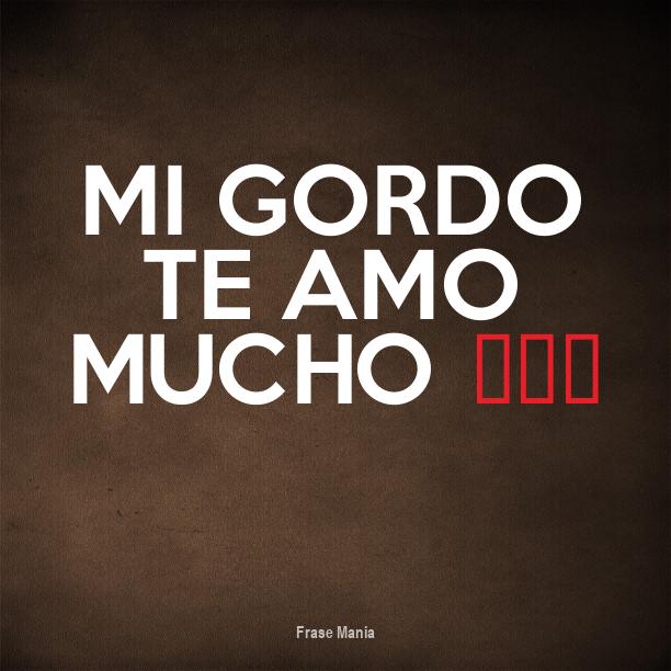 Cartel Para Mi Gordo Te Amo Mucho ♥♥♥ 5517