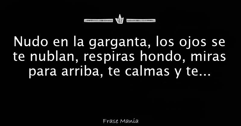 Tengo Un Nudo En La Garganta Cancion