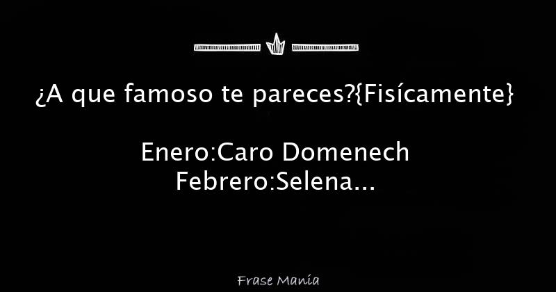 A Que Famoso Te Pareces Fisicamente Test