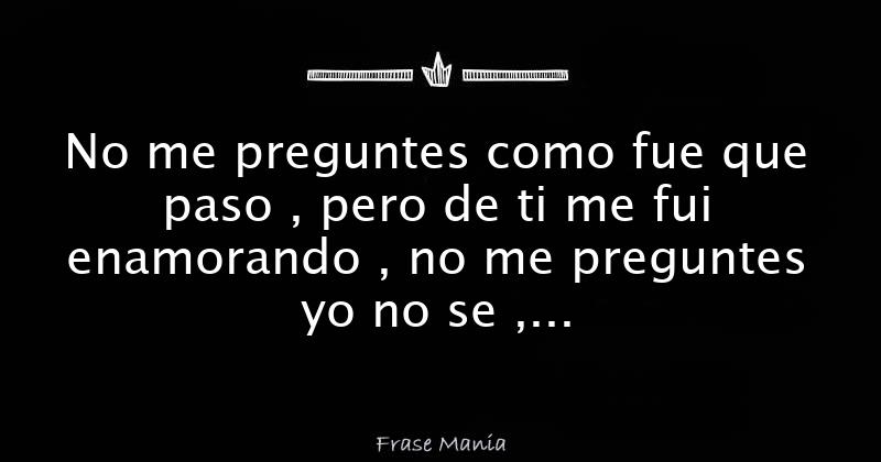 Creo Que Me Envolvi No Se Como Paso