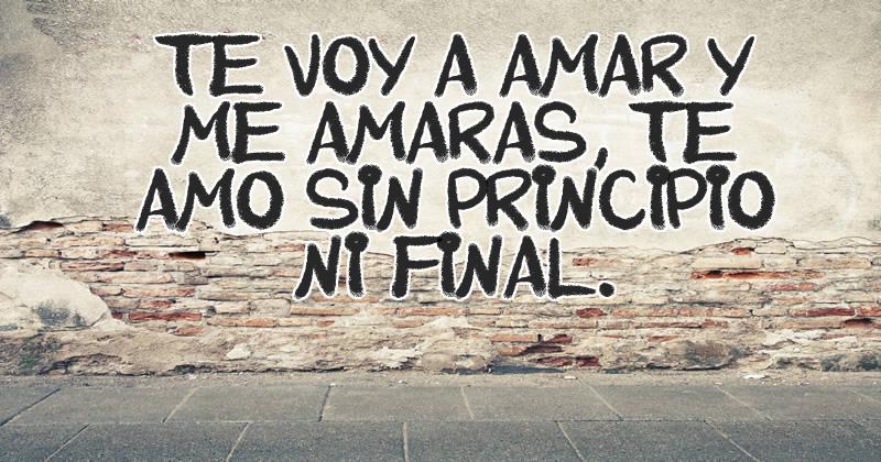 Te Voy A Amar Y Me Amaras Te Amo Sin Principio Ni Final 9341