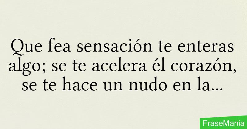 Estoy Tranquila Y Se Me Acelera El Corazón